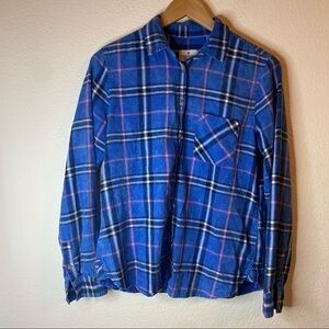 American Eagle Outfitters Blue Flannel Size:M